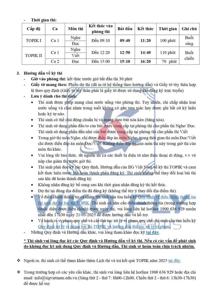 IIG VIỆT NAM THÔNG BÁO MỞ ĐĂNG KÝ KỲ THI TOPIK LẦN THỨ 99 IIG VIỆT NAM THÔNG BÁO MỞ ĐĂNG KÝ KỲ THI TOPIK LẦN THỨ 99